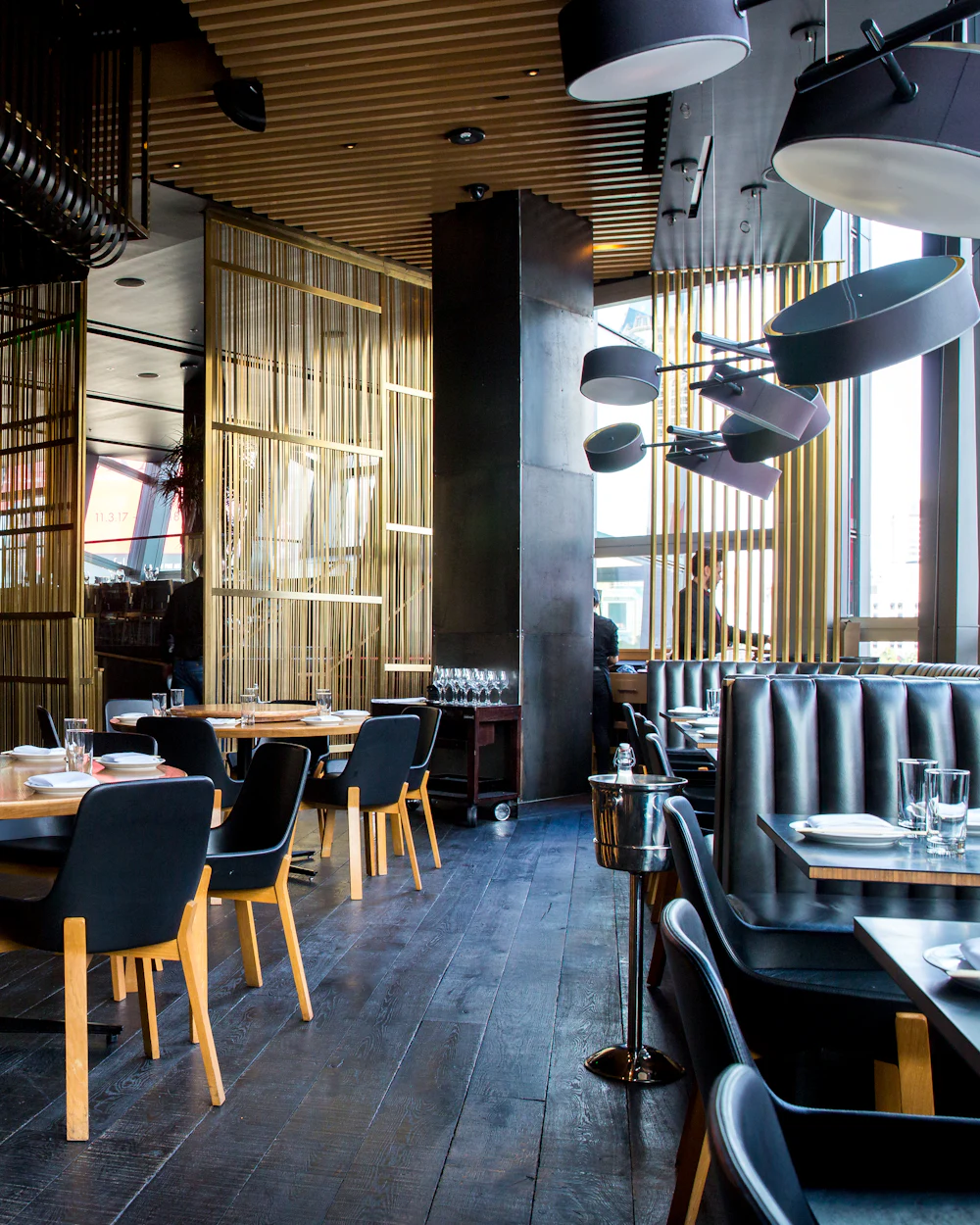 Ember restaurant dining room at Uvendra in the evening